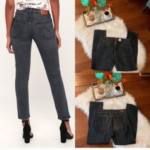 Levi’s High Rise dark grey/blue straight jean 28/6